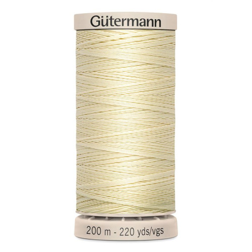 Gutermann Waxed Hand Quilting Thread, 100% cotton, 200m Spool